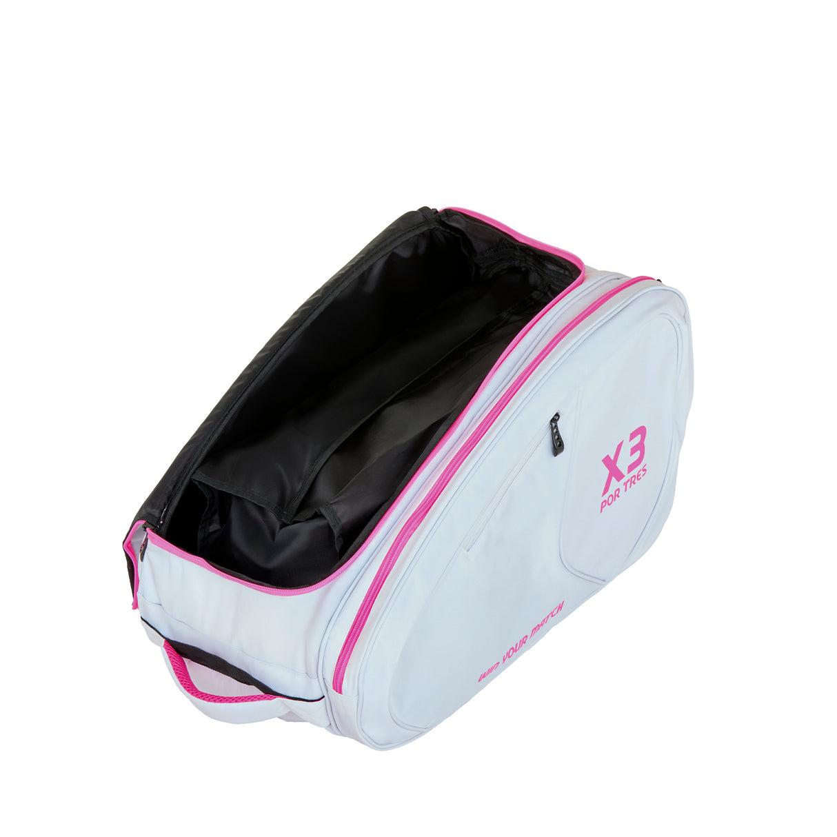 Borsone bianco logo fucsia Bahia