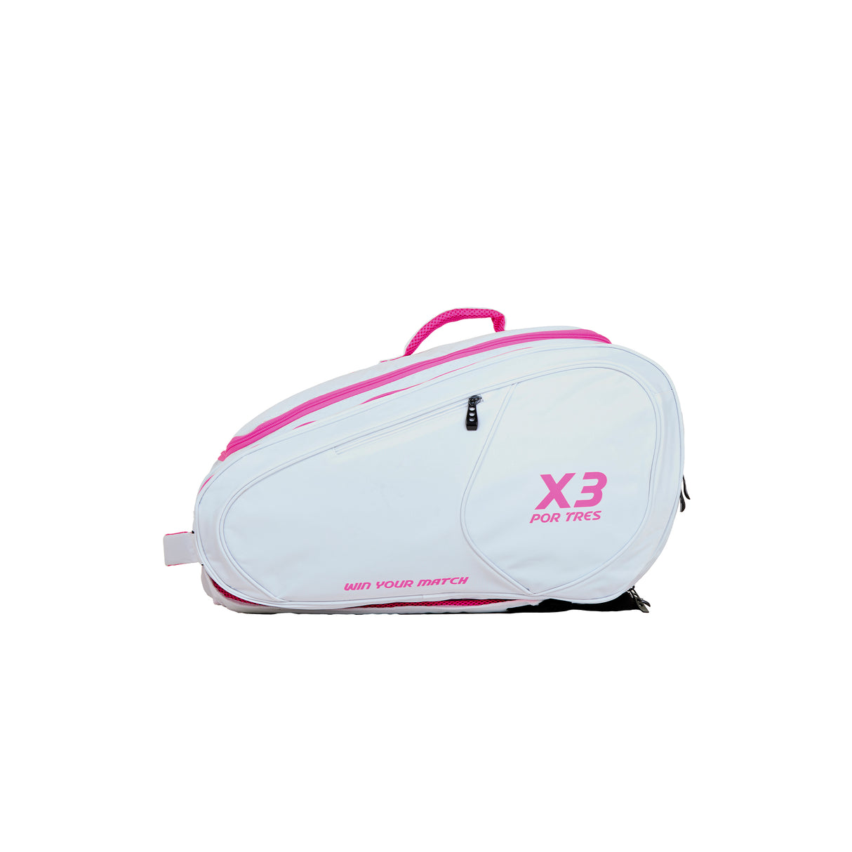 Borsone bianco logo fucsia Bahia