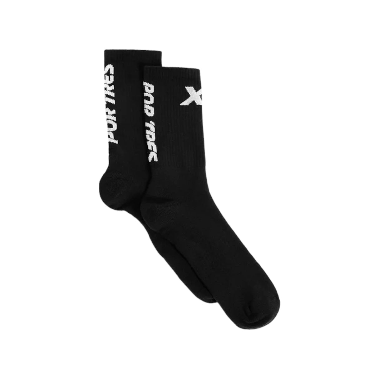 Calze lunghe Nere con scritta Bianca