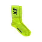 Calze medie Giallo Fluo con scritta Nera