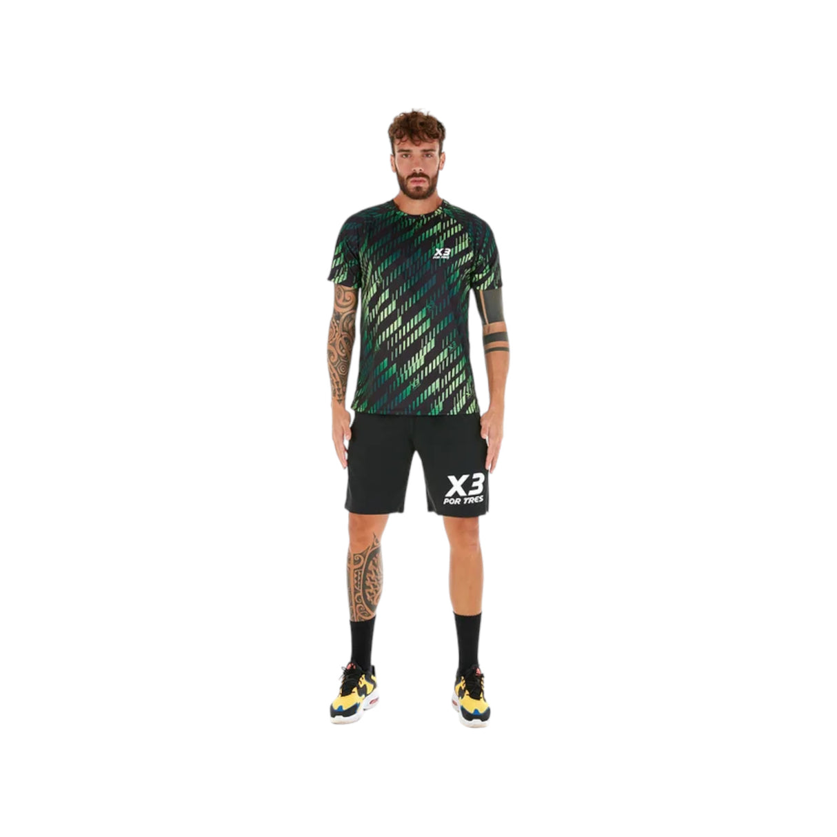 Pantaloncino Vigo Uomo Nero con logo Bianco