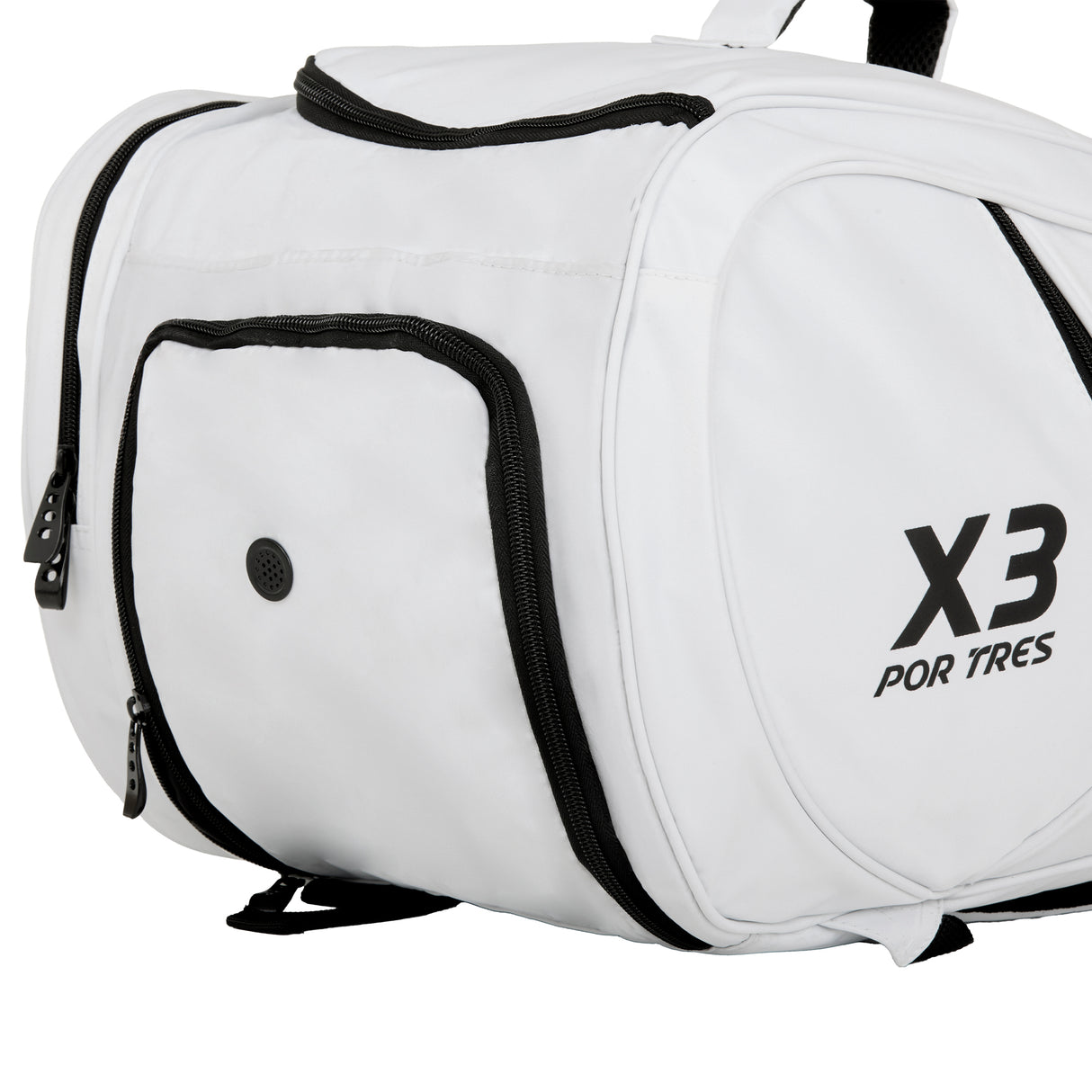 Borsone bianco e logo nero Bahia