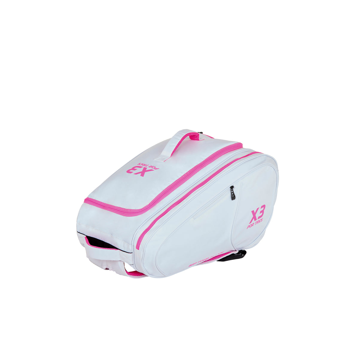 Borsone bianco logo fucsia Bahia