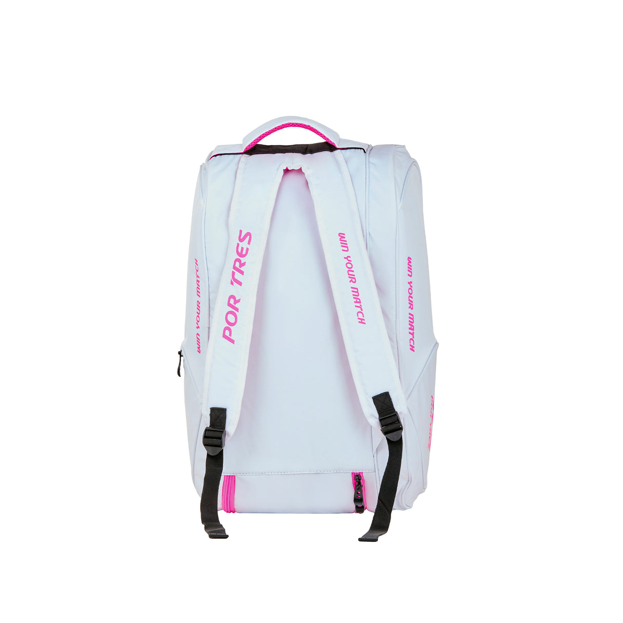 Borsone bianco logo fucsia Bahia