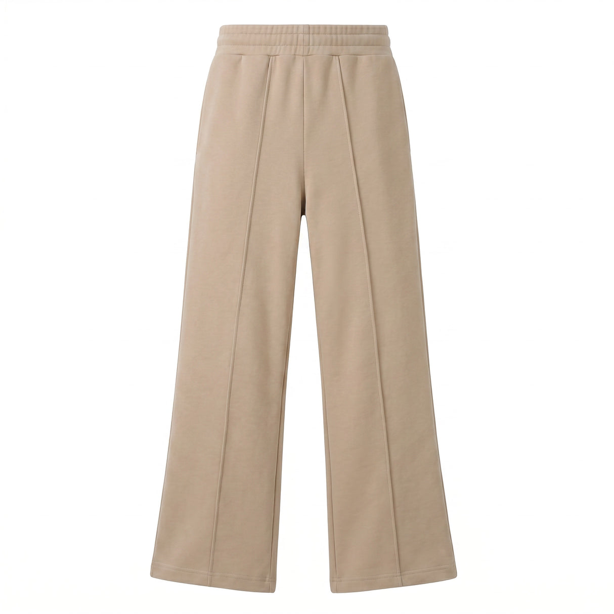 ALBERTA Beige - Pantalone felpa donna X3 Por Tres – modello a zampa
