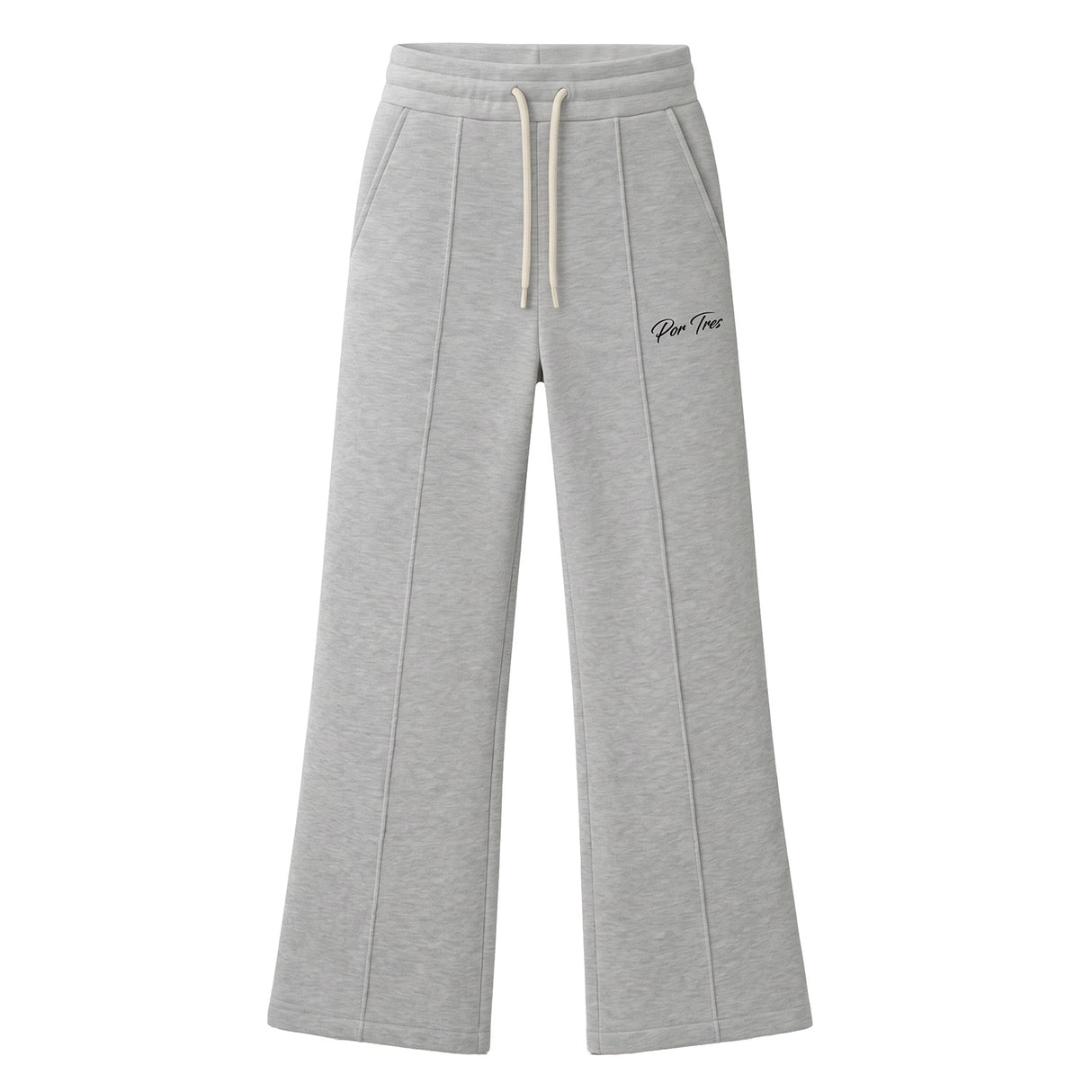 ALBERTA Grigio - Pantalone felpa donna X3 Por Tres – modello a zampa