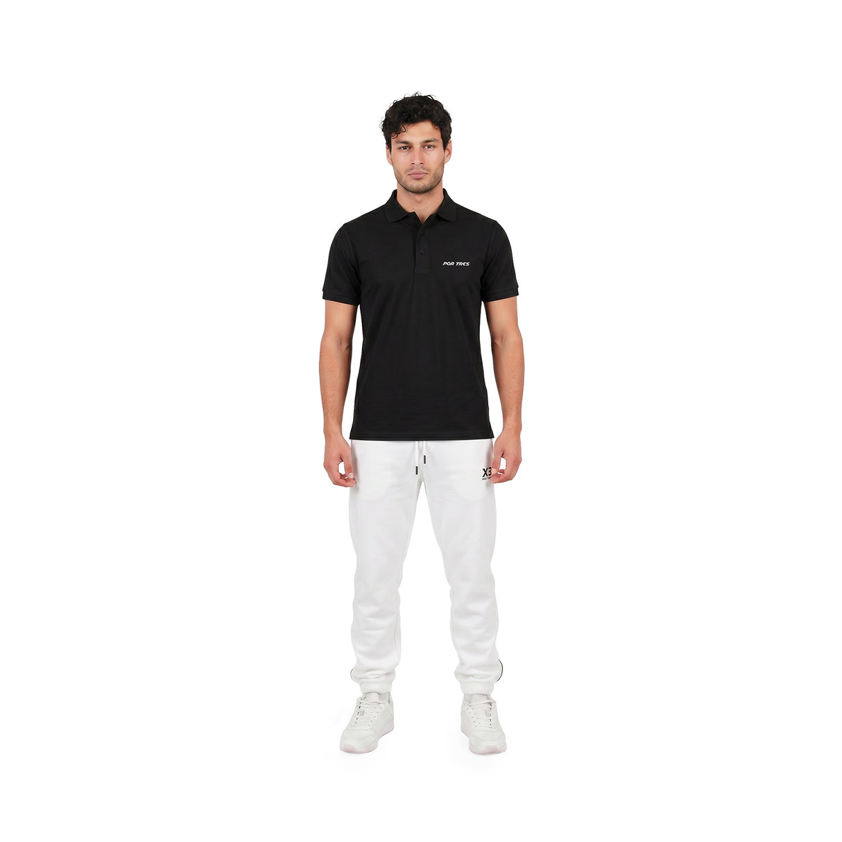 CORSICA Polo unisex nero in cotone