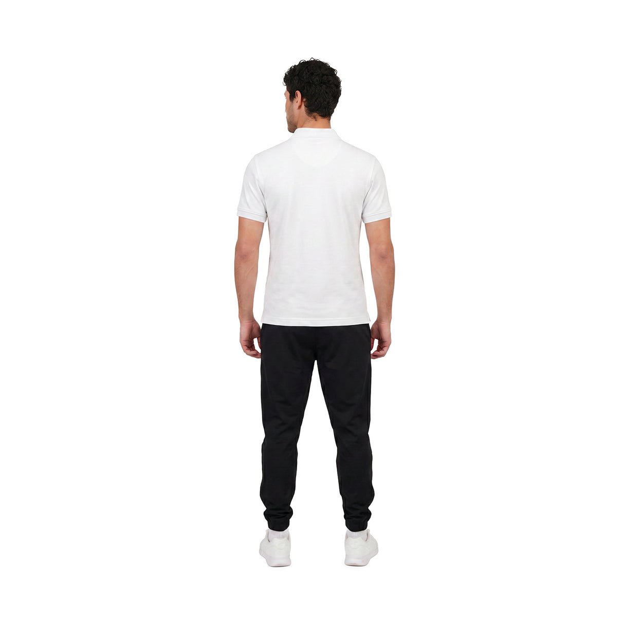 CRETA Polo unisex bianco in cotone piquet