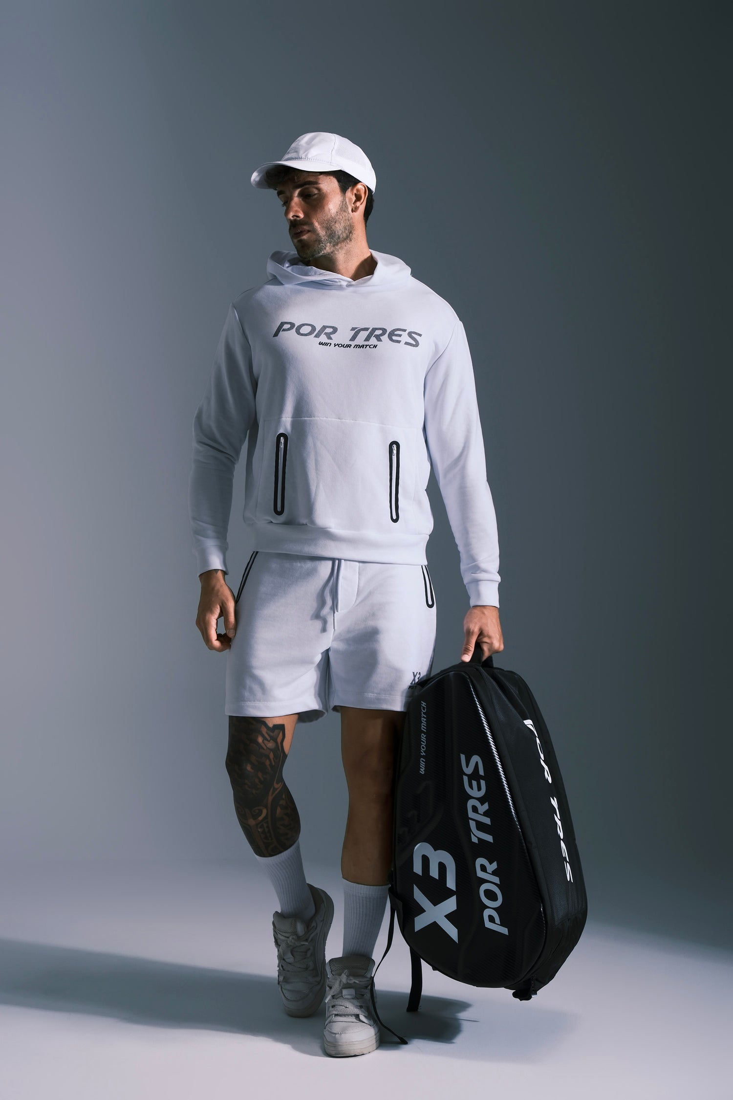 Felpa Peru' Unisex Grigia con logo Nero