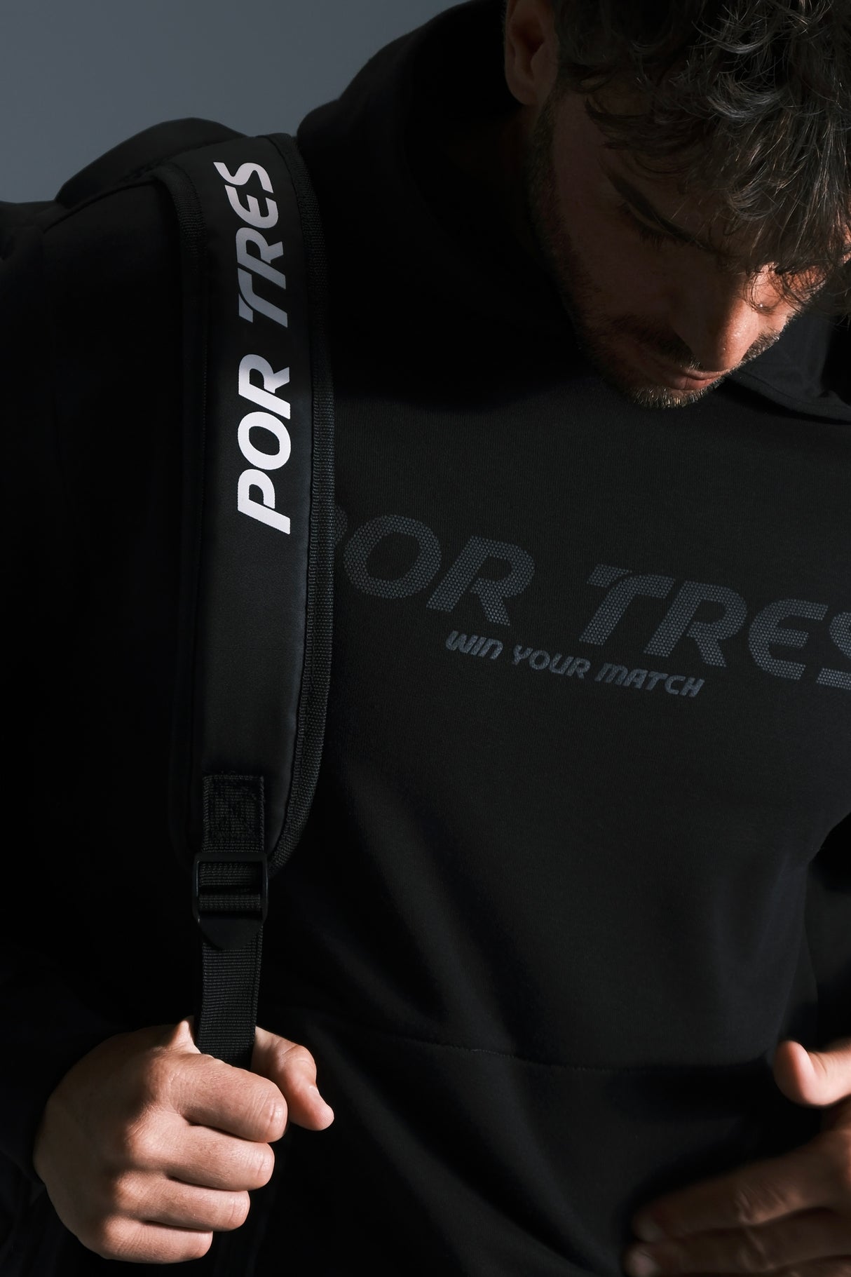 Felpa Peru' Unisex Nera con logo Nero