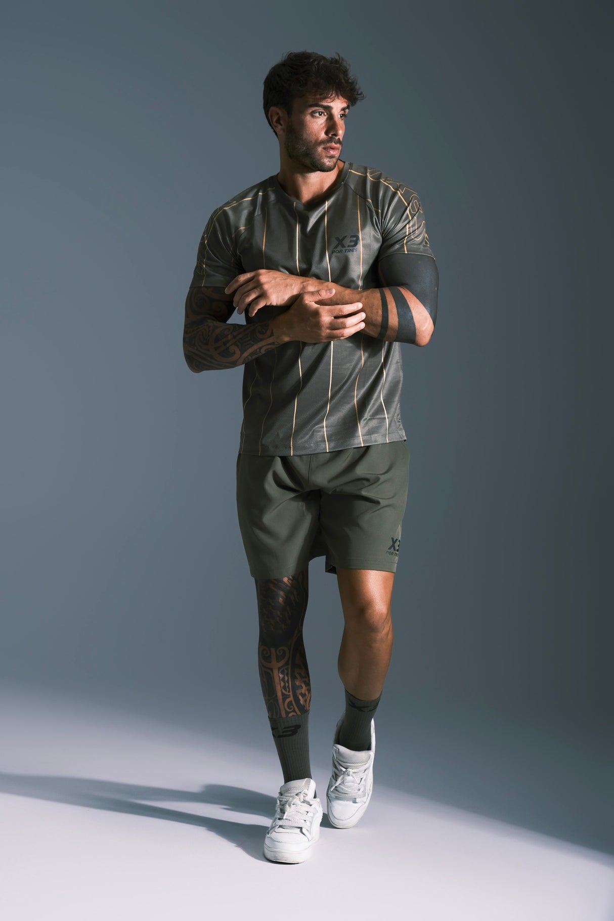 T-shirt Boston verde militare