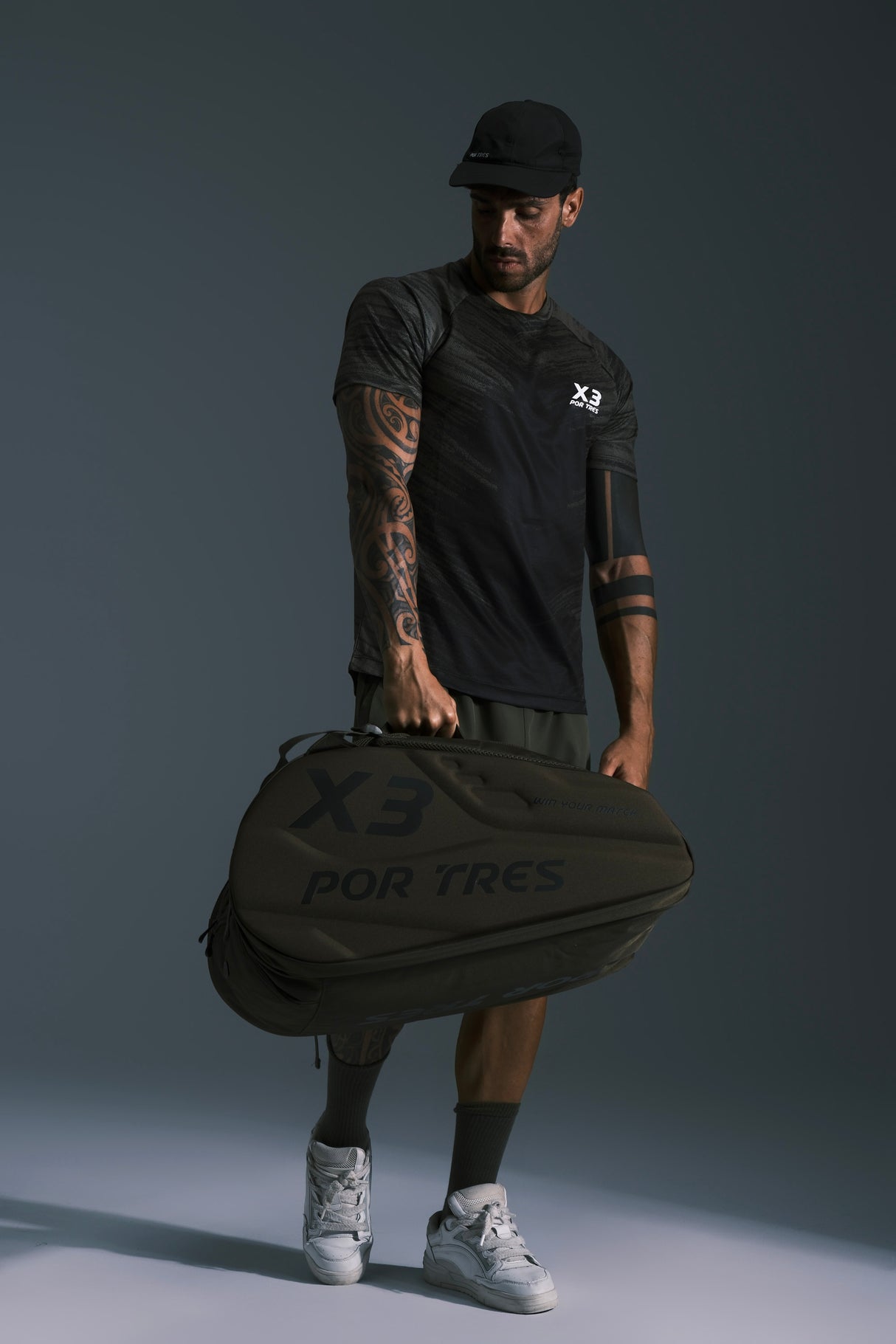 Borsone Padel Verde Militare