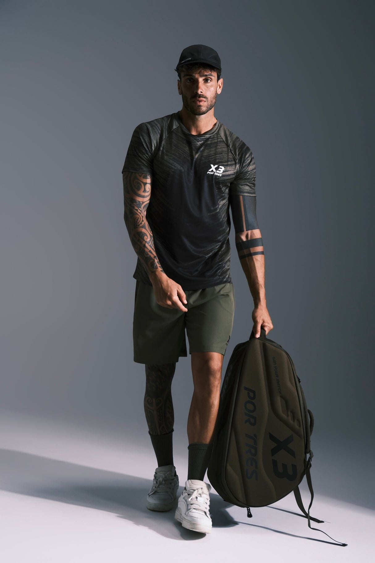 Borsone Padel Verde Militare