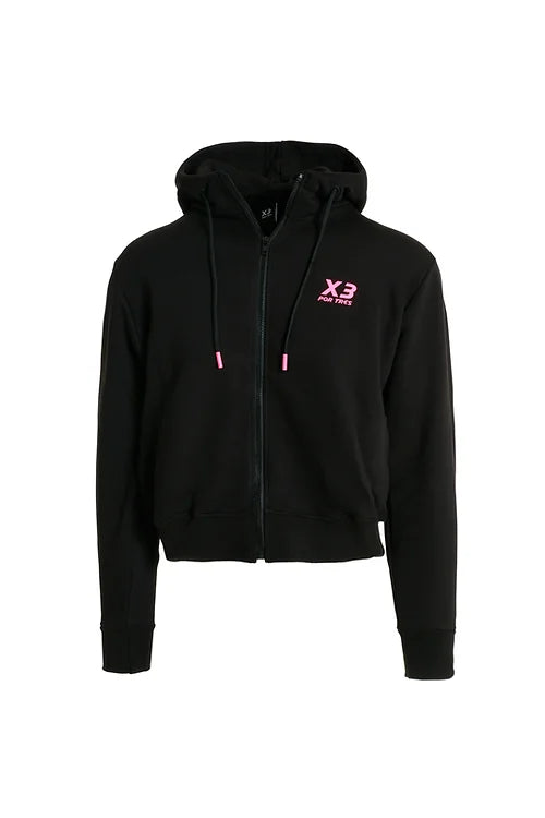 Felpa Egitto full zip Nera e Fucsia