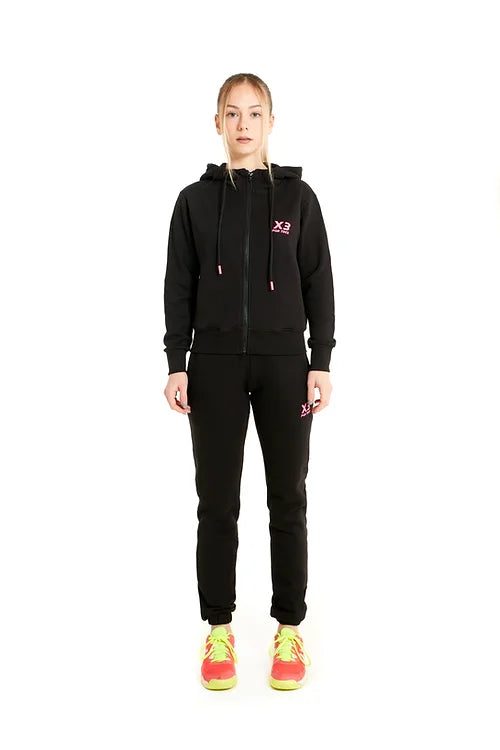 Felpa Egitto full zip Nera e Fucsia
