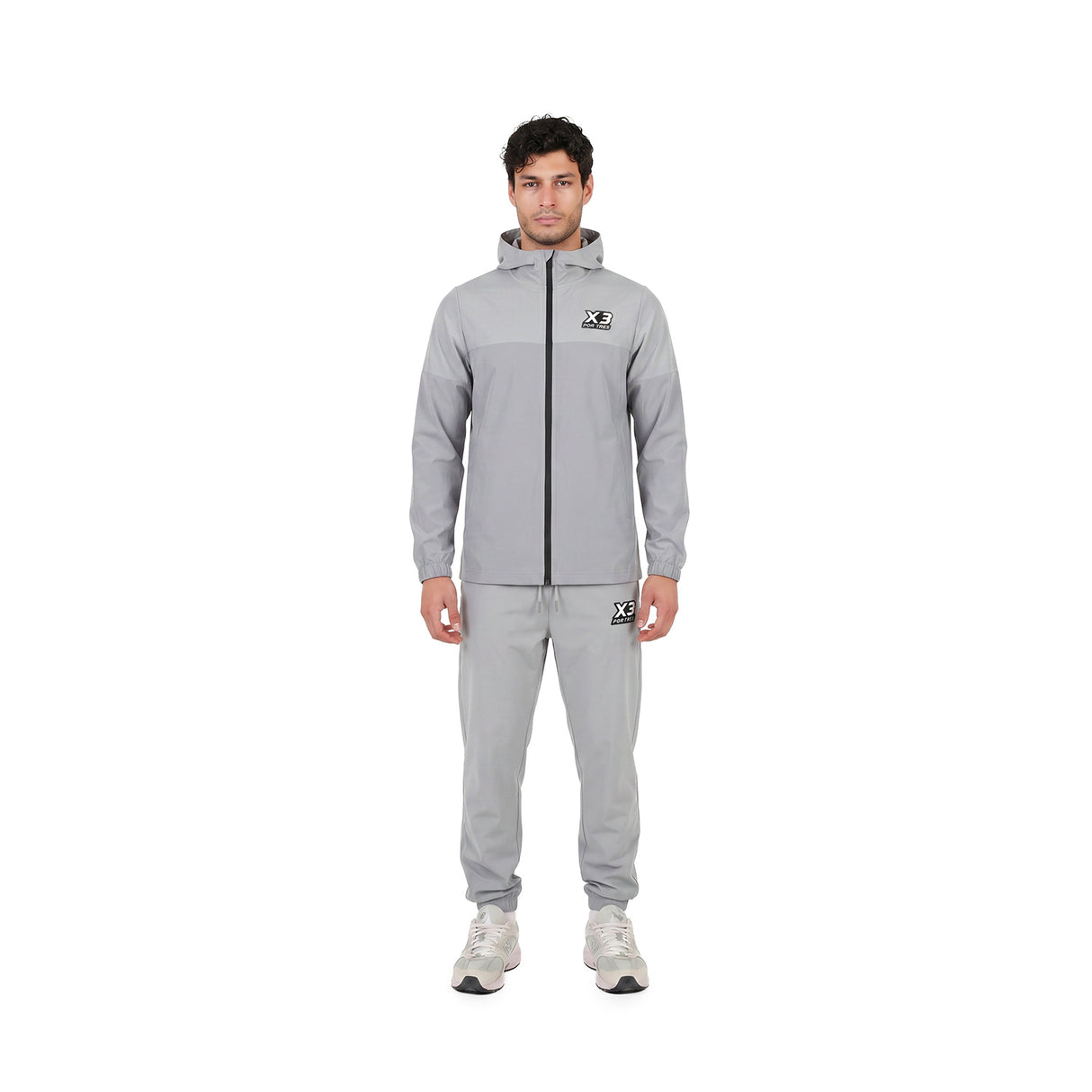 GEORGIA Grigio- Pantalone in nylon con zip alle caviglie- mid season
