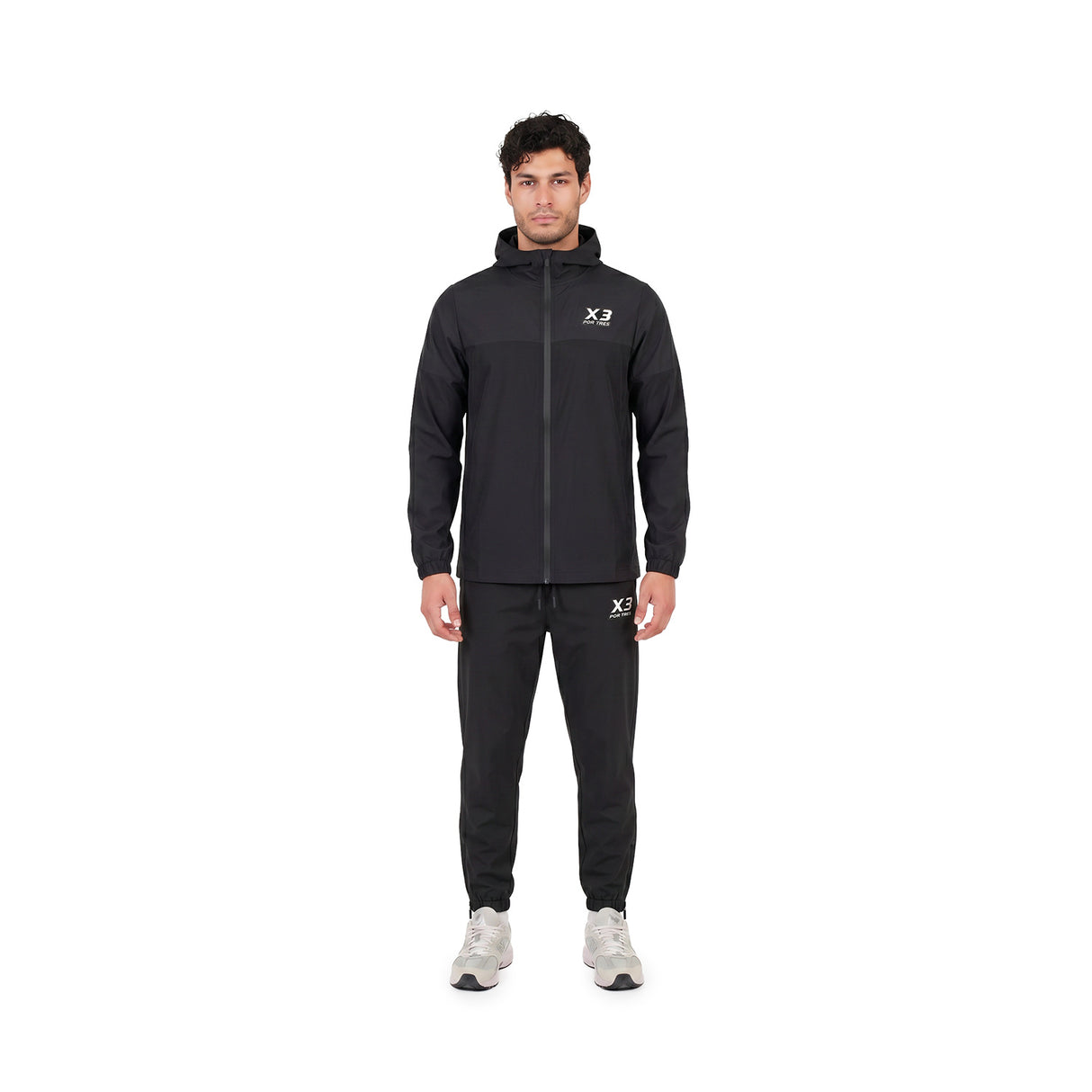 GEORGIA Nero- Pantalone in nylon con zip alle caviglie- mid season