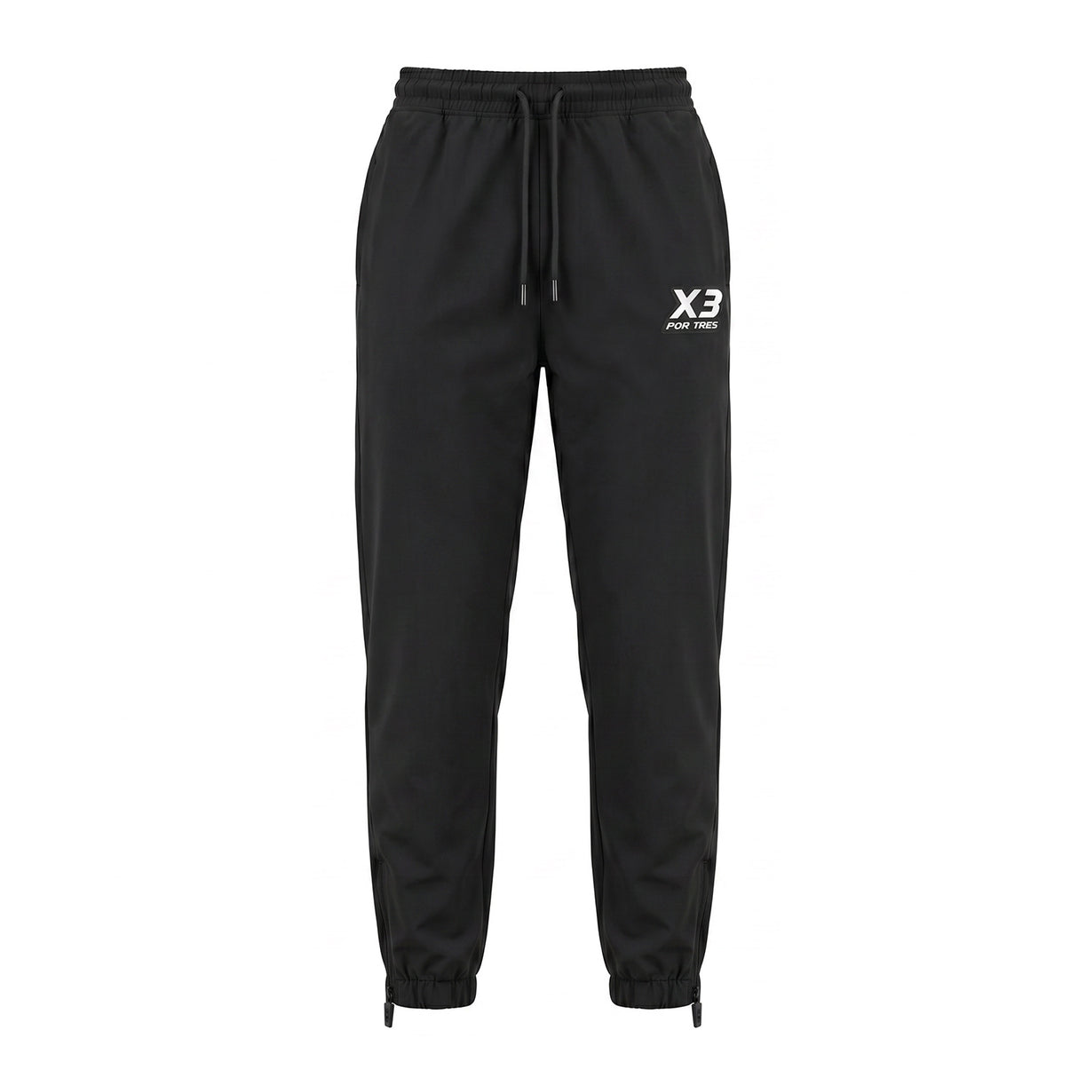GEORGIA Nero- Pantalone in nylon con zip alle caviglie- mid season