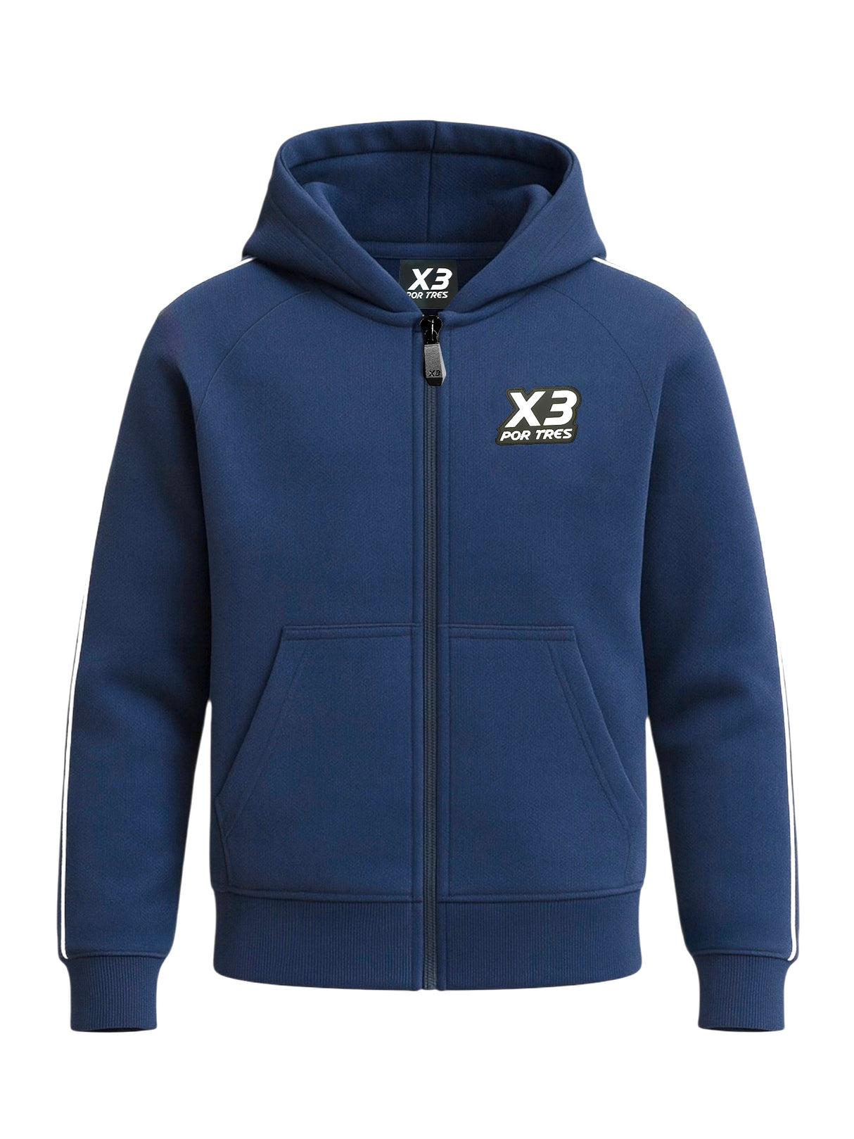 Felpa full zip con cappuccio Huston Blu