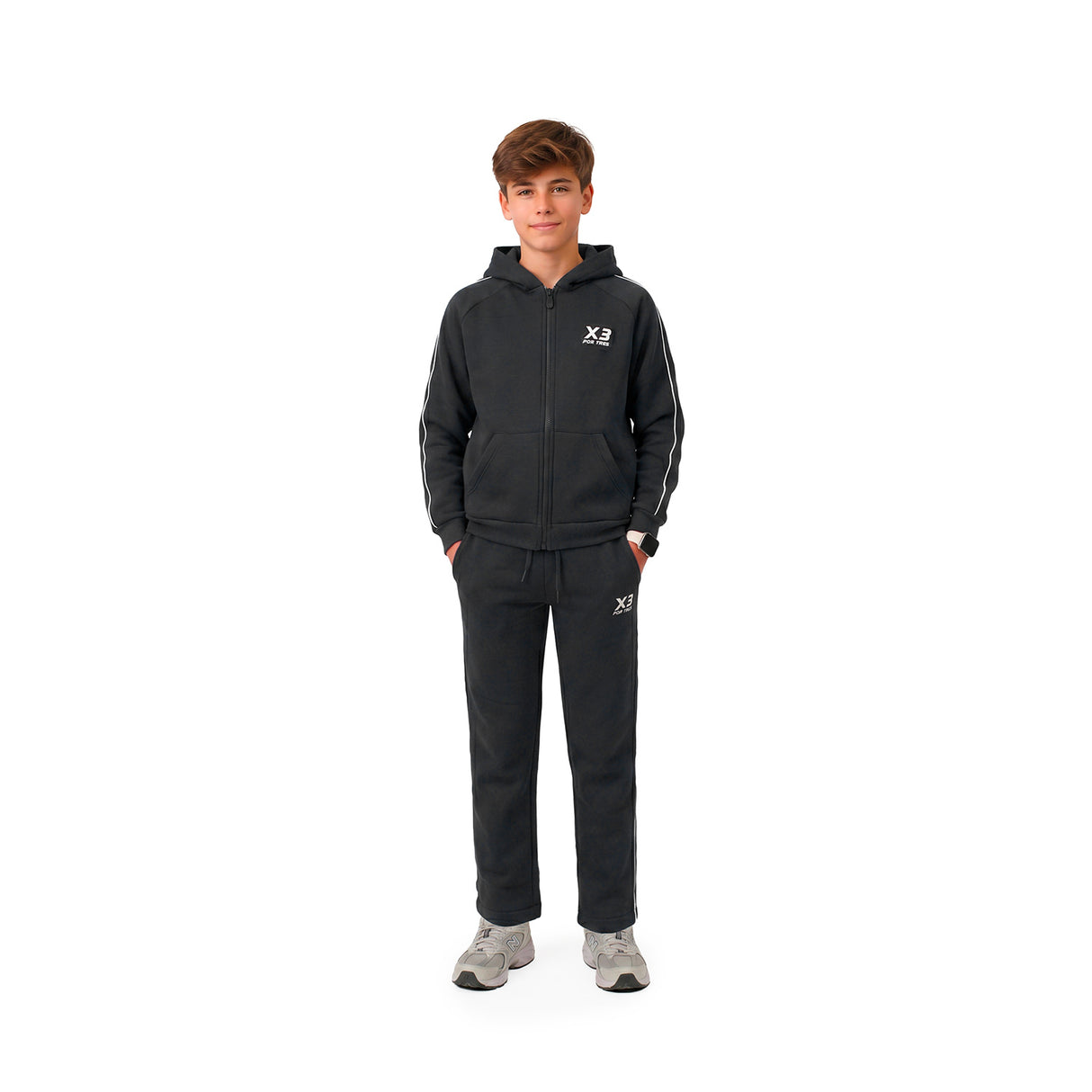 HOUSTON Nera Felpa full zip con cappuccio