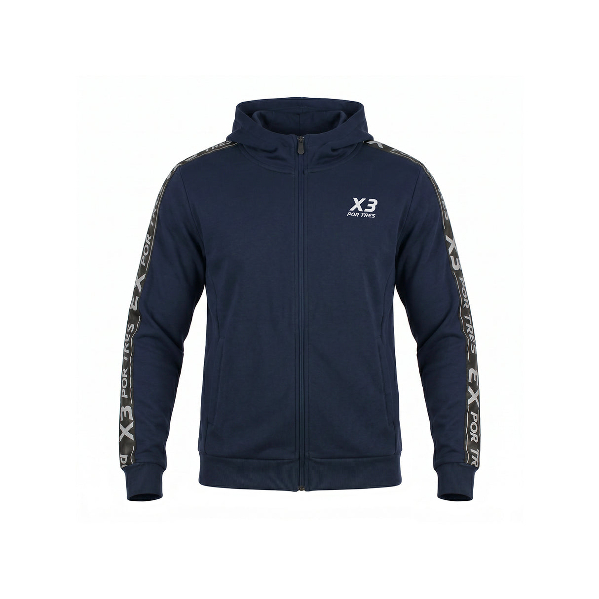 INDIANA Blu- Giacca full zip in cotone tecnico- mid season