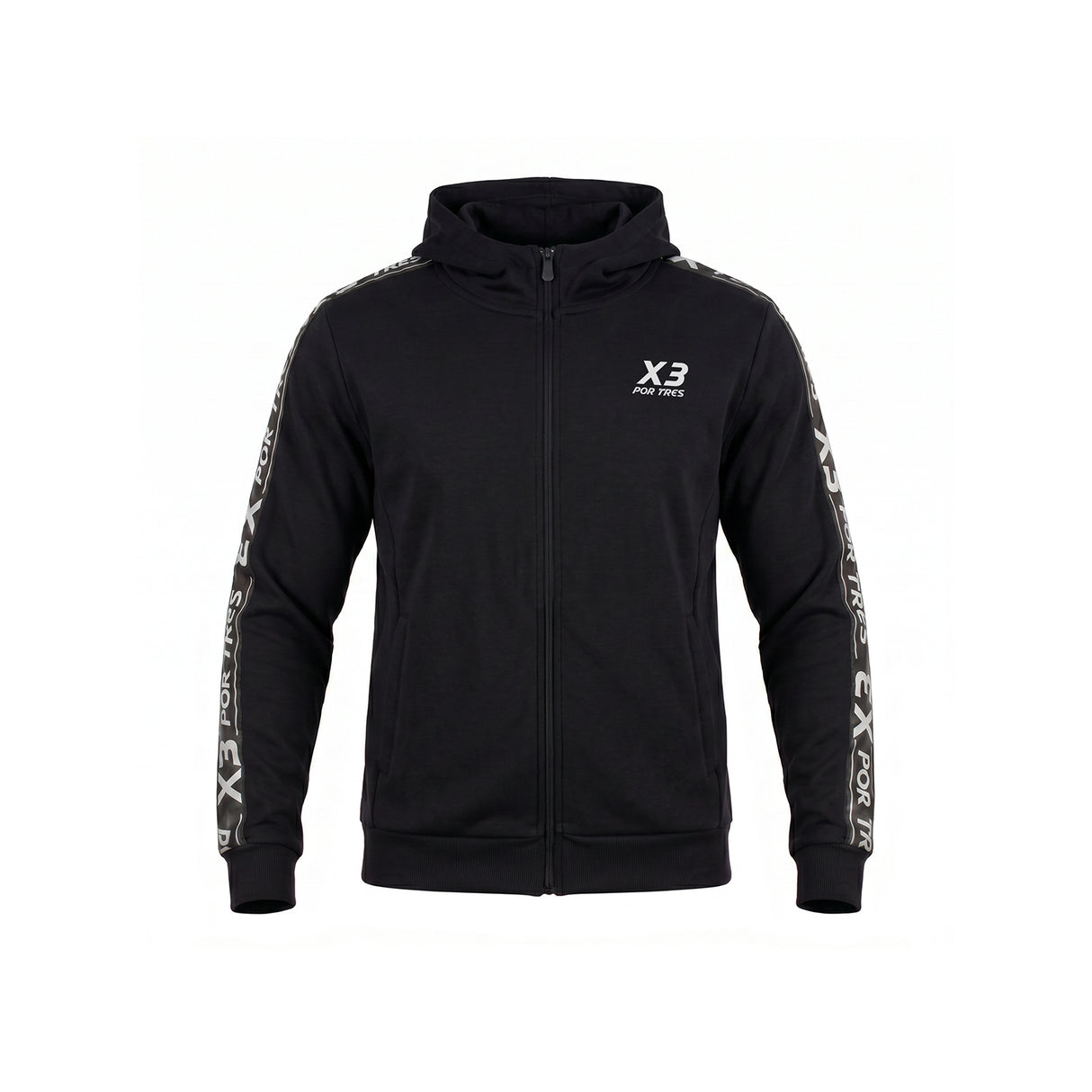 INDIANA Nero - Giacca full zip in cotone tecnico- mid season