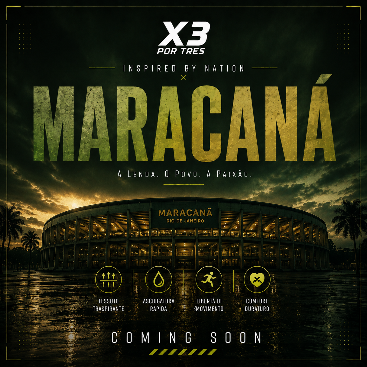 MARACANà T-shirt Calcio Giallo