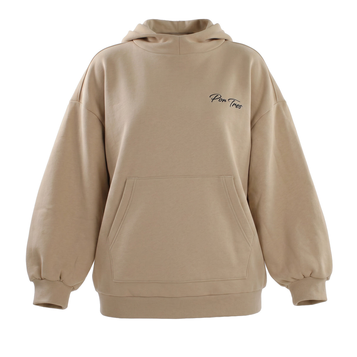 MONTREAL Beige Felpa Donna con cappuccio e tasca