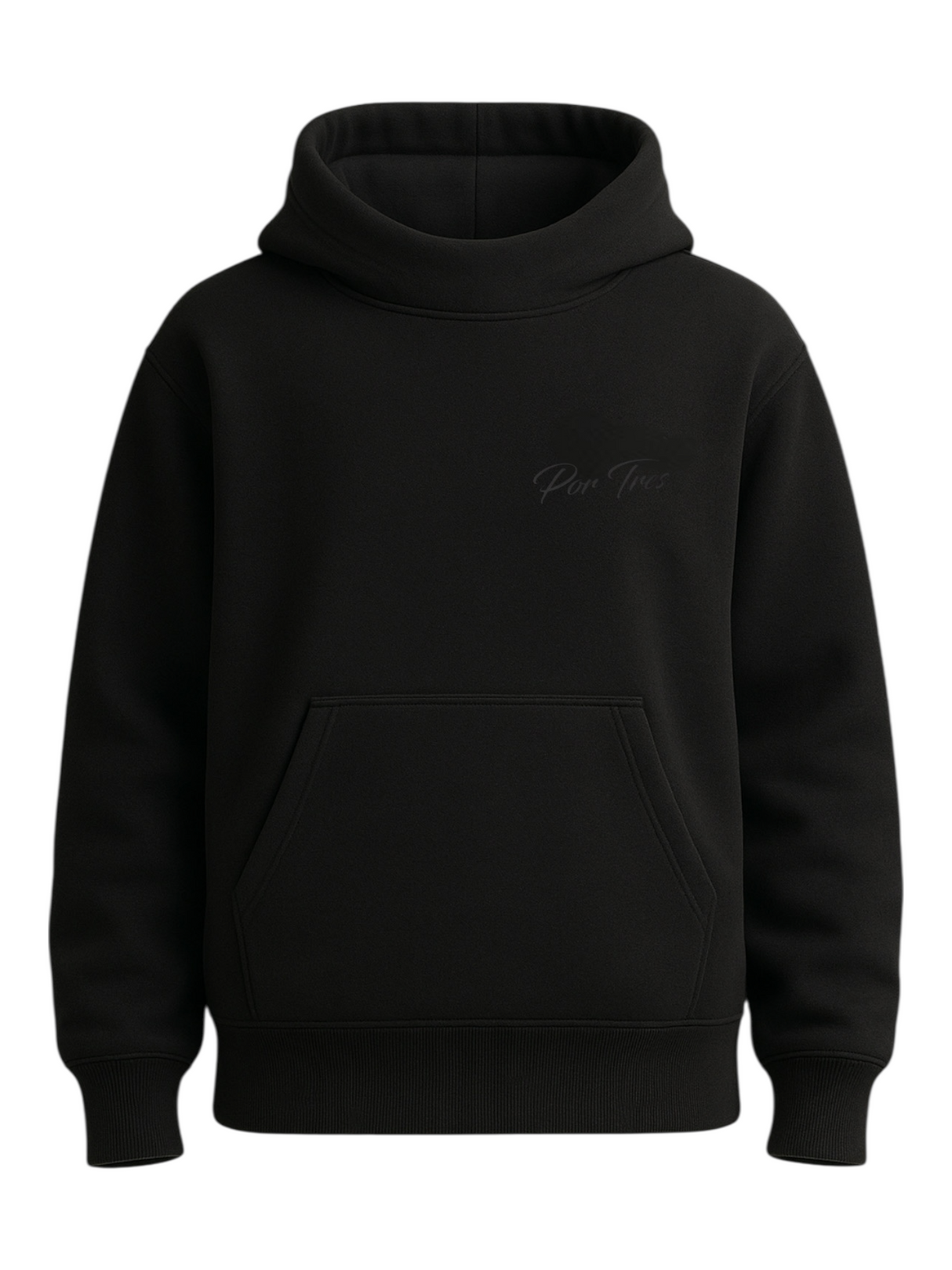 Felpa nera donna Montreal X3 Por Tres – con cappuccio e tasca