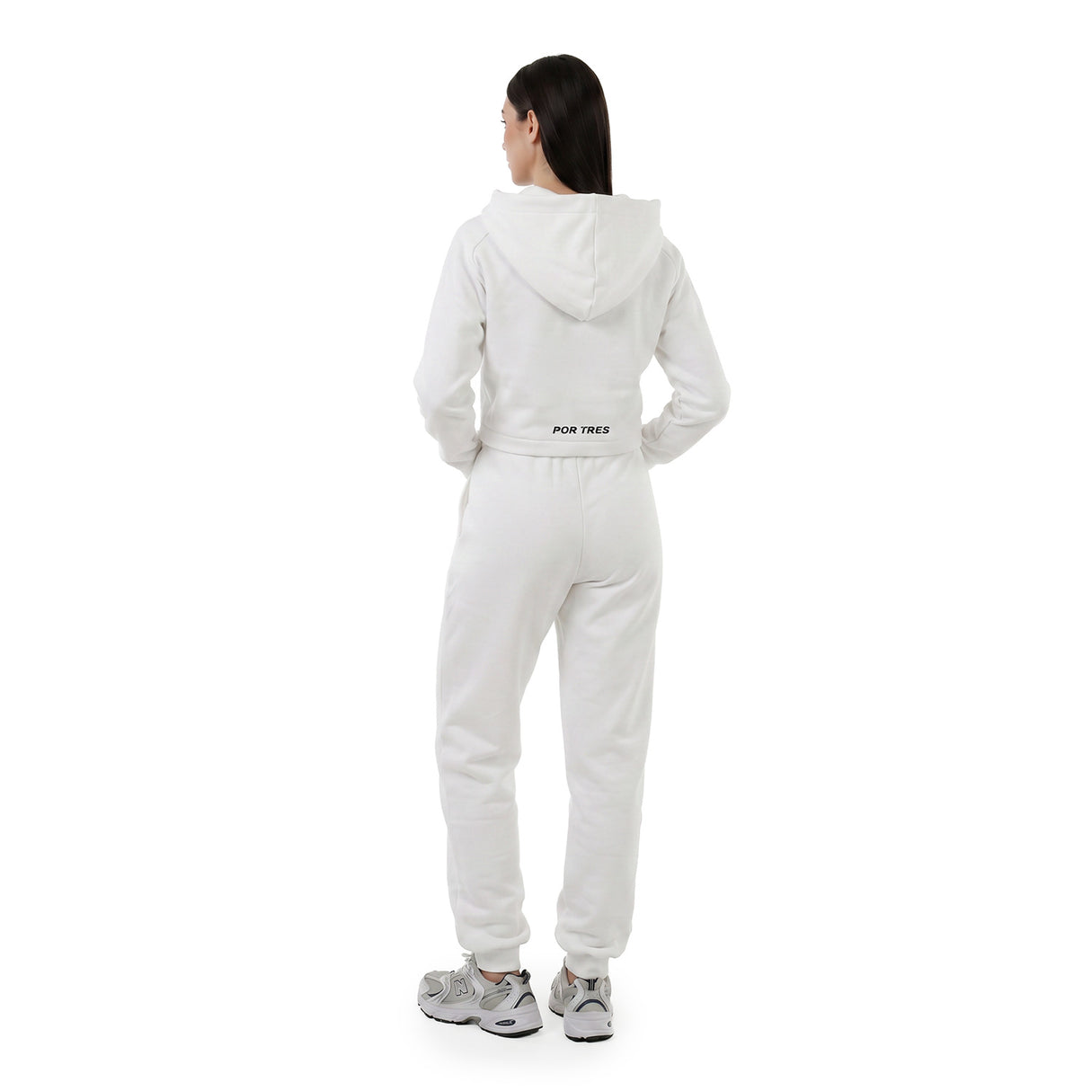 ONTARIO Off-White Felpa crop donna con cappuccio