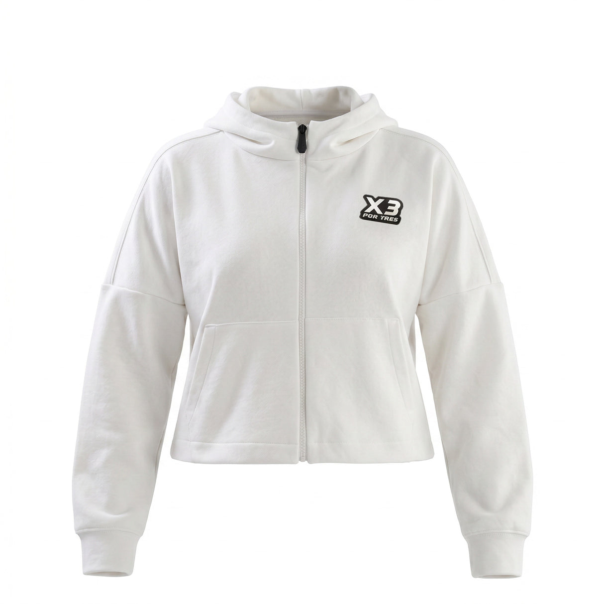 ONTARIO Off-White Felpa crop donna con cappuccio