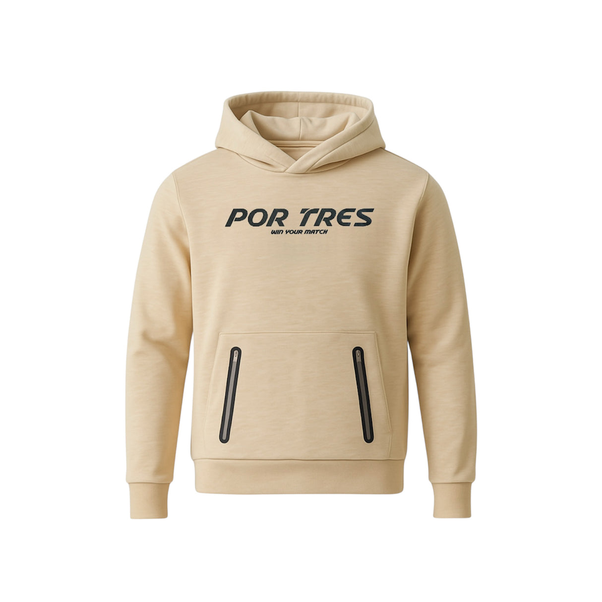 Felpa Peru' Unisex Sabbia con logo Nero