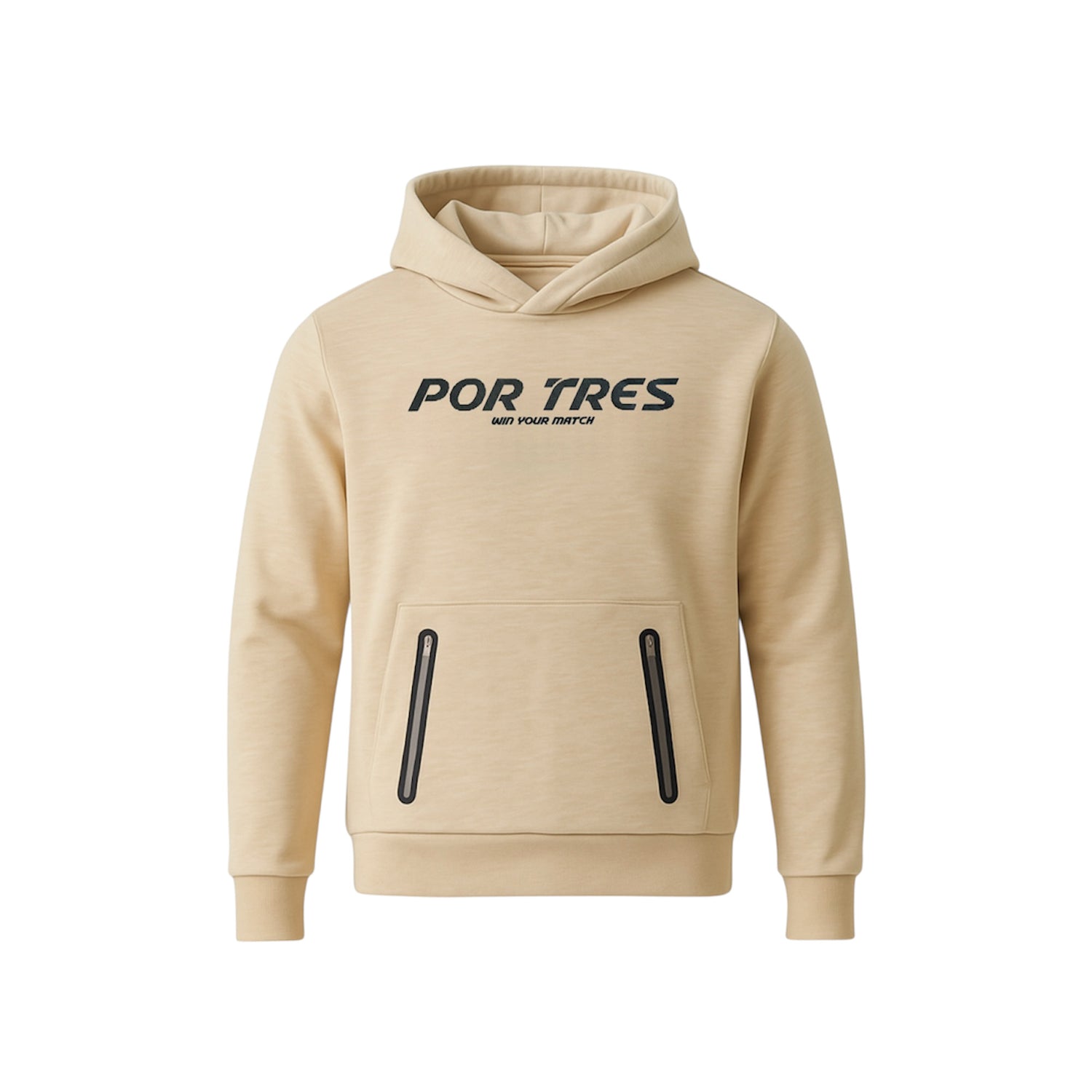 Felpa Peru' Unisex Sabbia con logo Nero