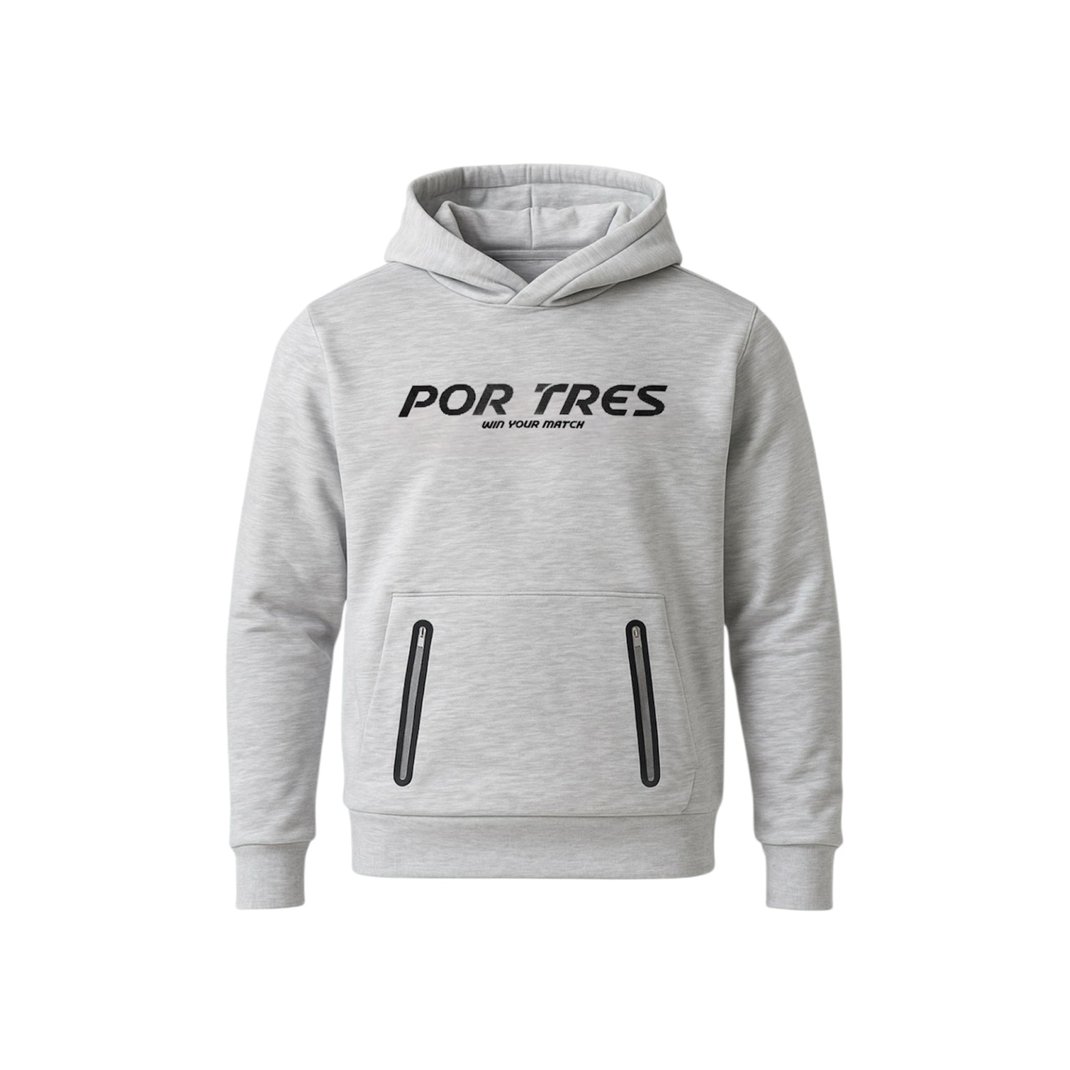 Felpa Peru' Unisex Grigia con logo Nero