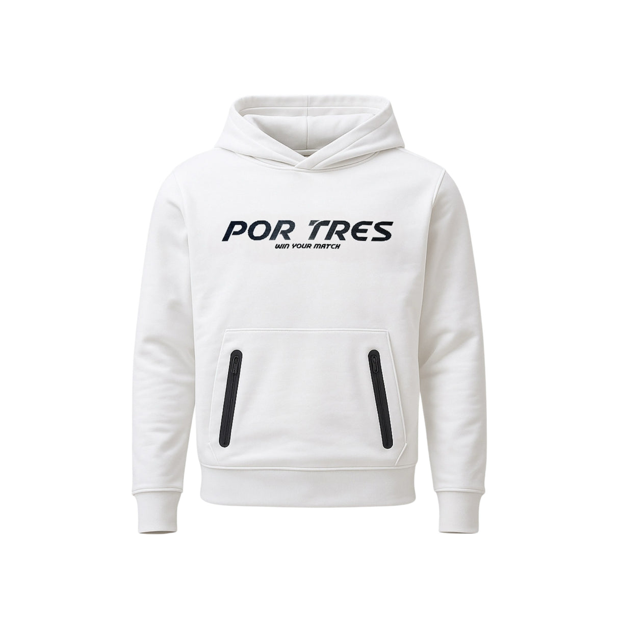 Felpa Peru' Unisex Bianca con logo Nero