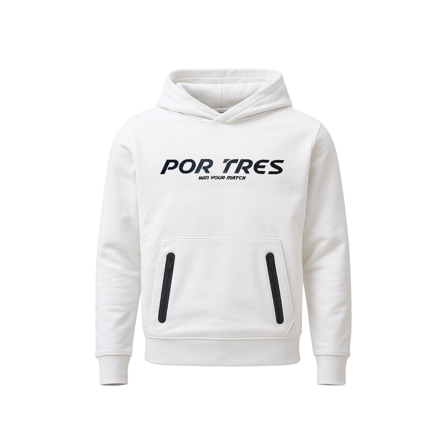 Felpa Peru' Unisex Bianca con logo Nero