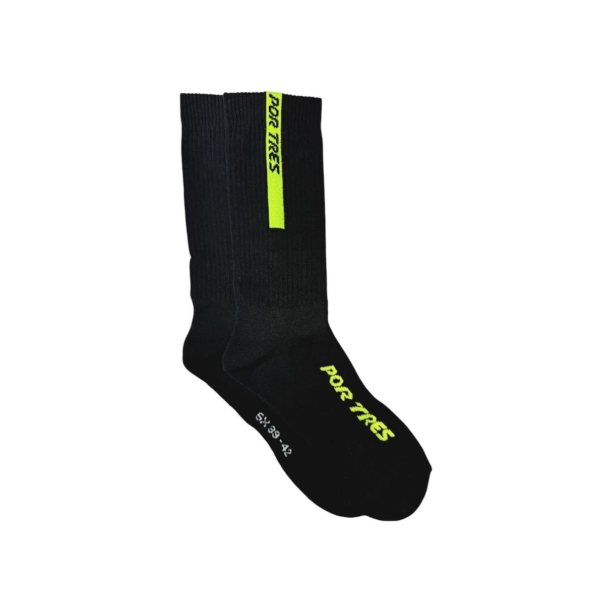 Calze lunghe Nere con Logo Giallo 100% Cotone