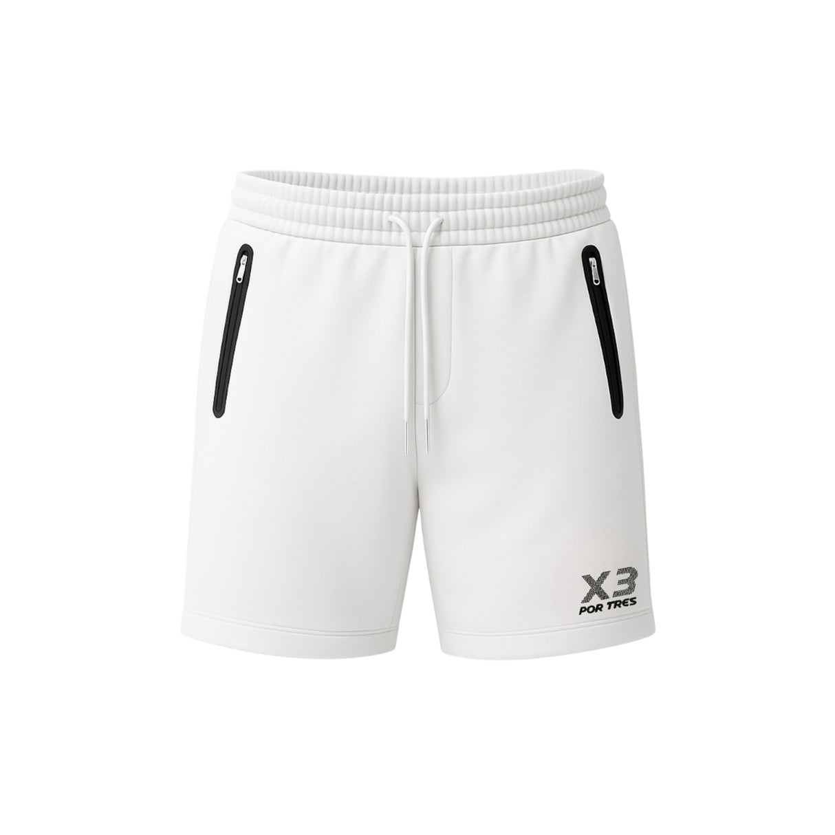 Pantaloncino Porto Rico Uomo Bianco con logo Nero 100% Cotone