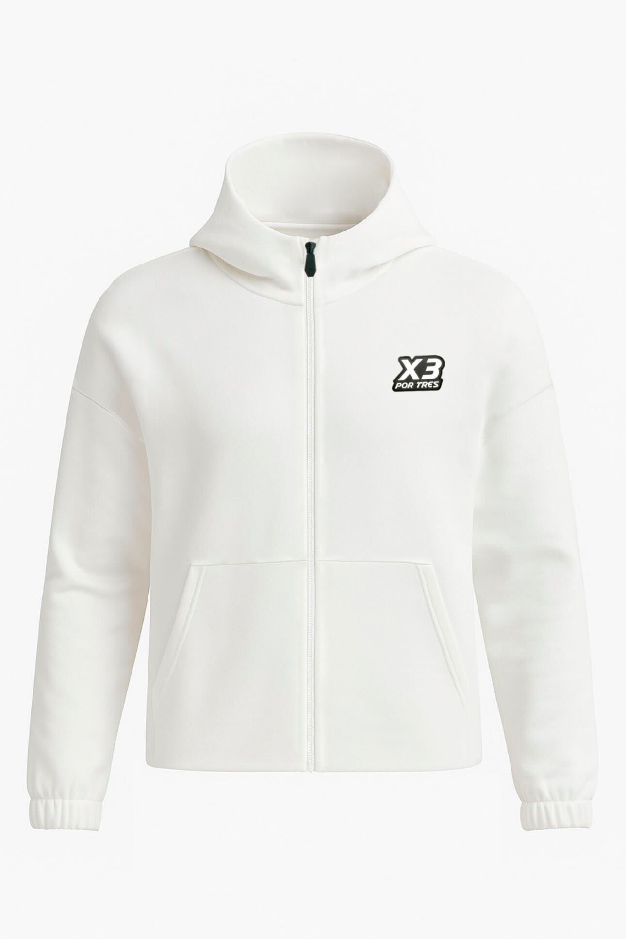 Felpa donna Quebec con cappuccio e zip – X3 Por Tres