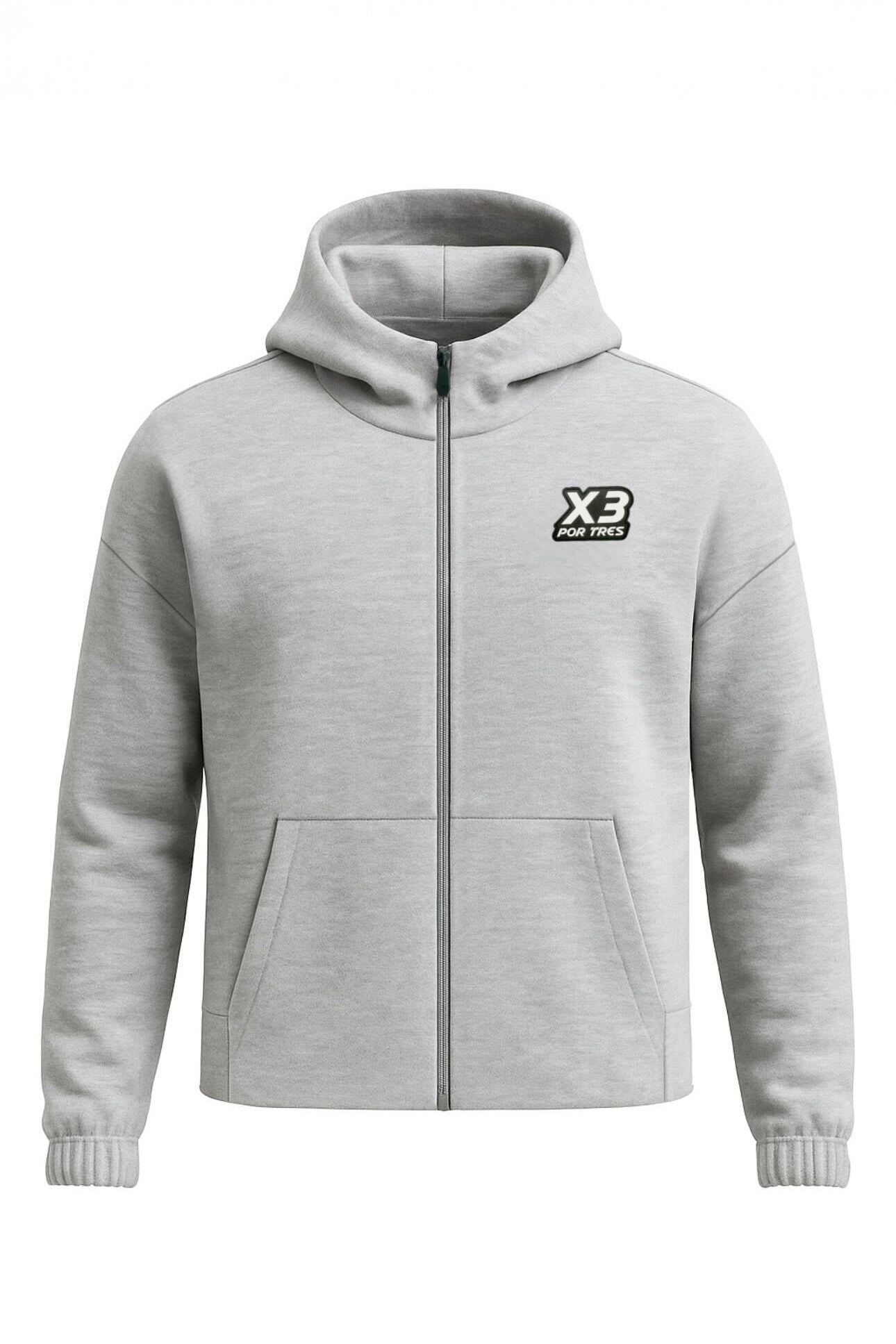 Felpa donna Quebec con cappuccio e zip – X3 Por Tres