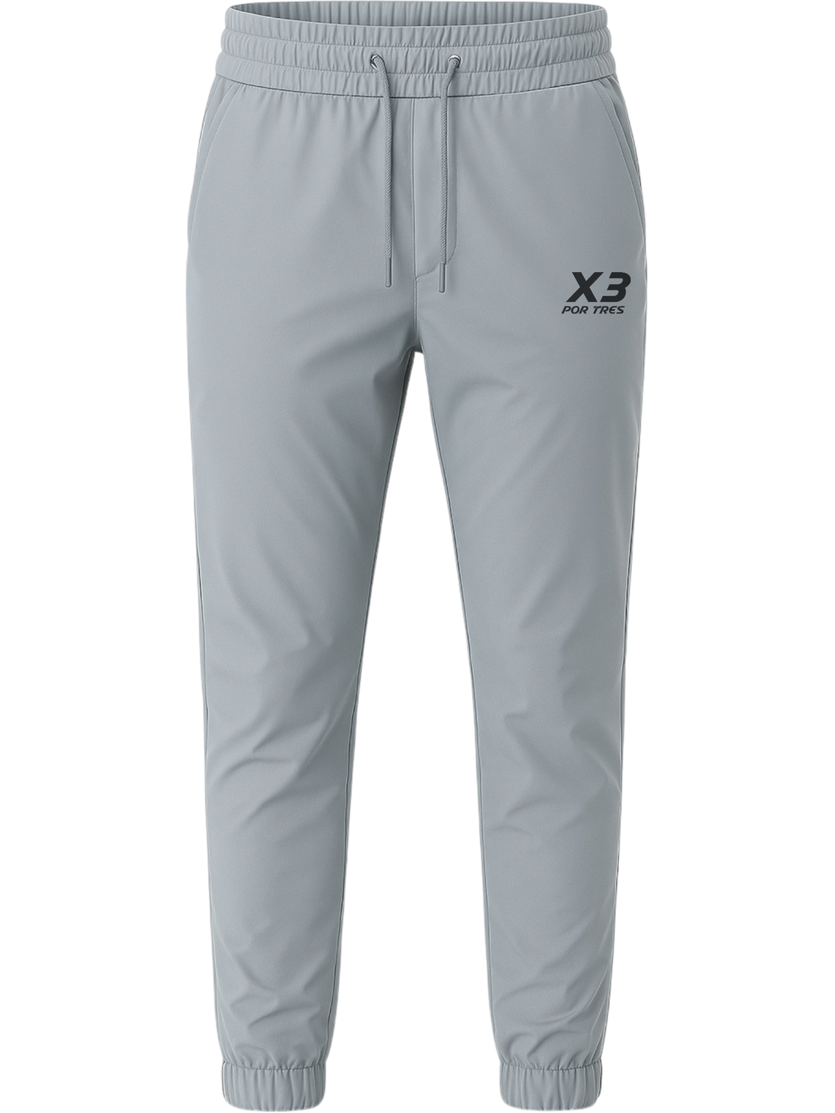 Georgia grigio- pantalone in nylon con zip alle caviglie- mid season