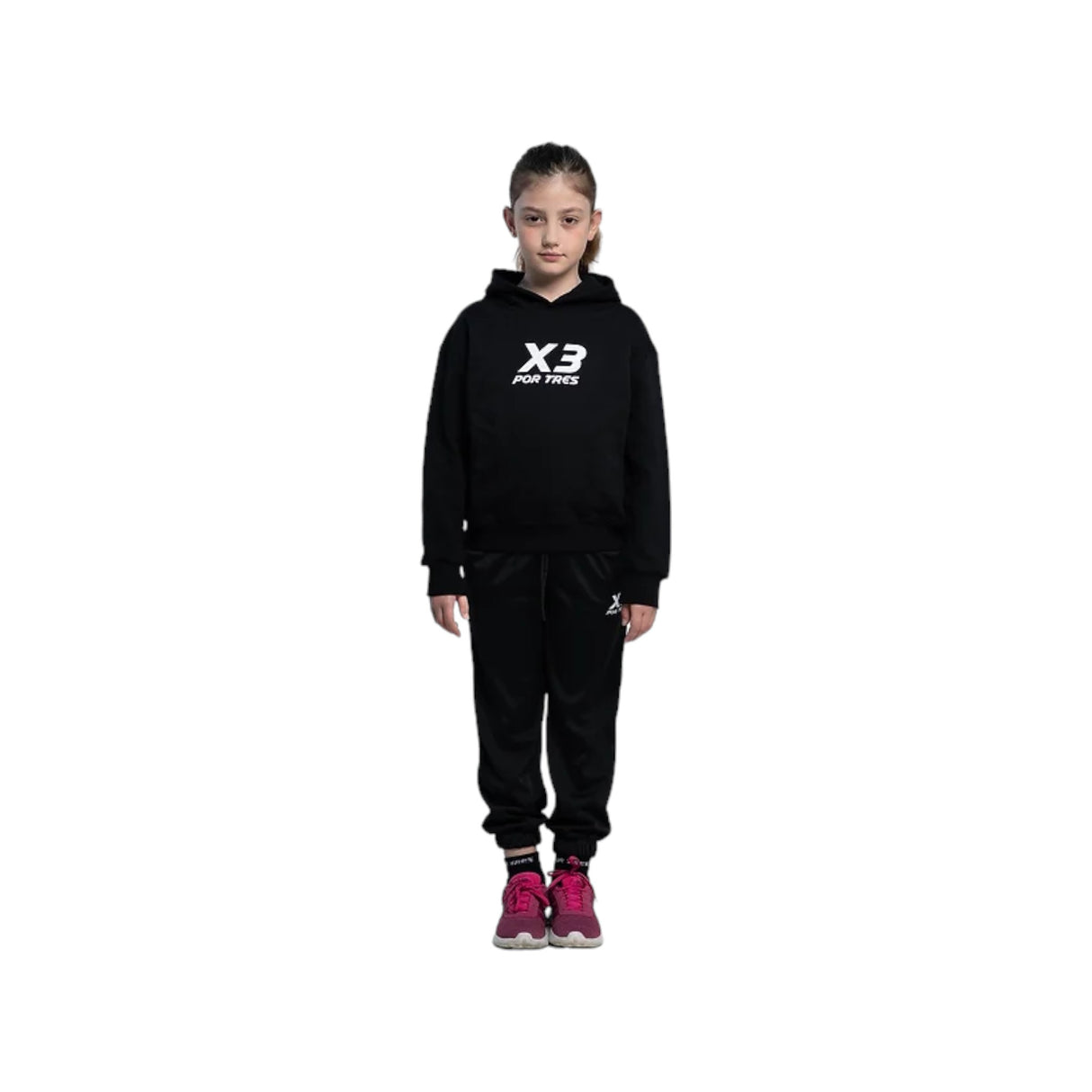 Felpa con cappuccio Poland Kids Nera