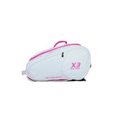 Borsone bianco logo fucsia Bahia