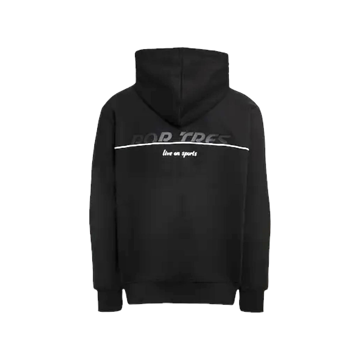 Niger nero- felpa in cotone caldo con cappuccio