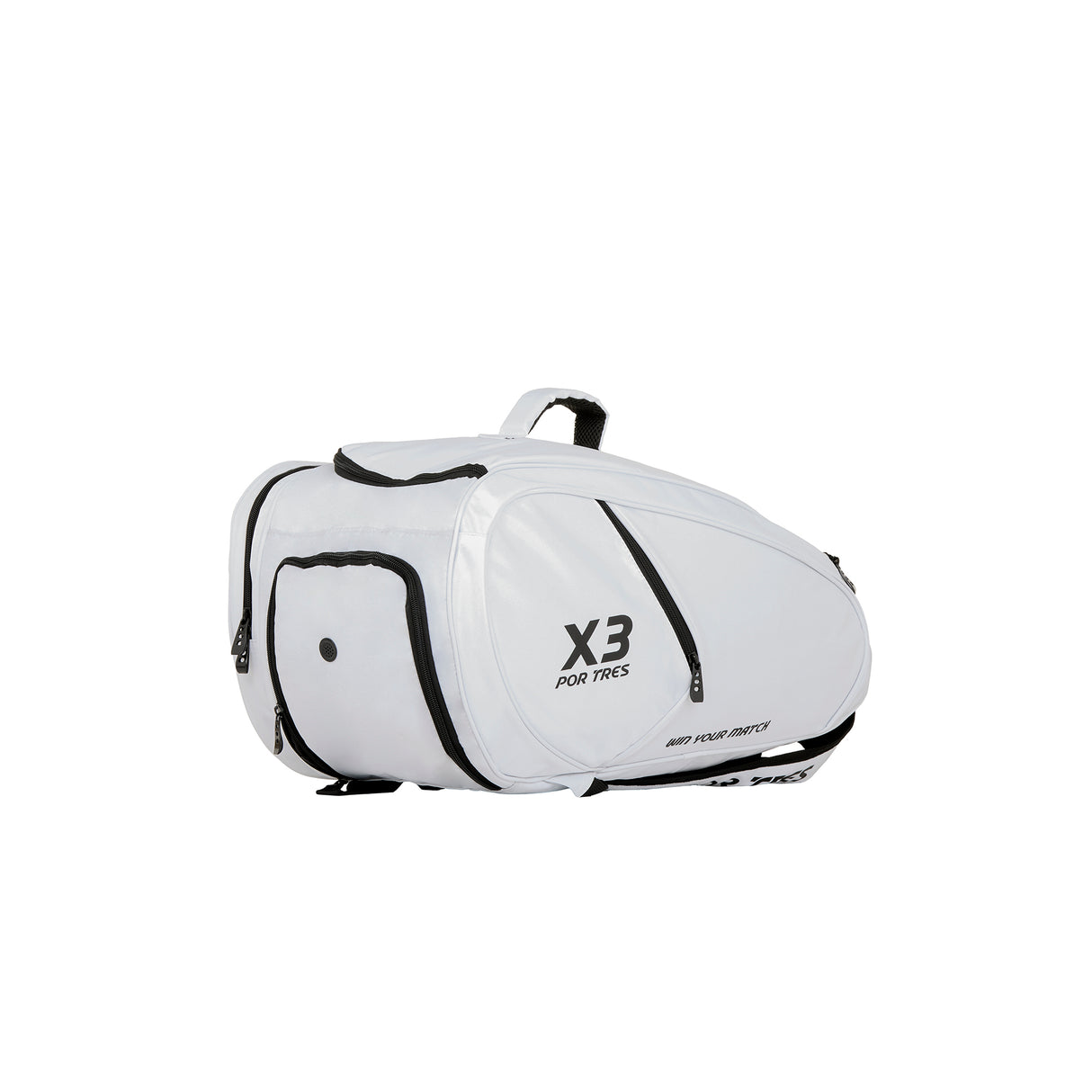 Borsone bianco e logo nero Bahia