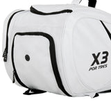 Borsone bianco e logo nero Bahia