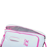 Borsone bianco logo fucsia Bahia