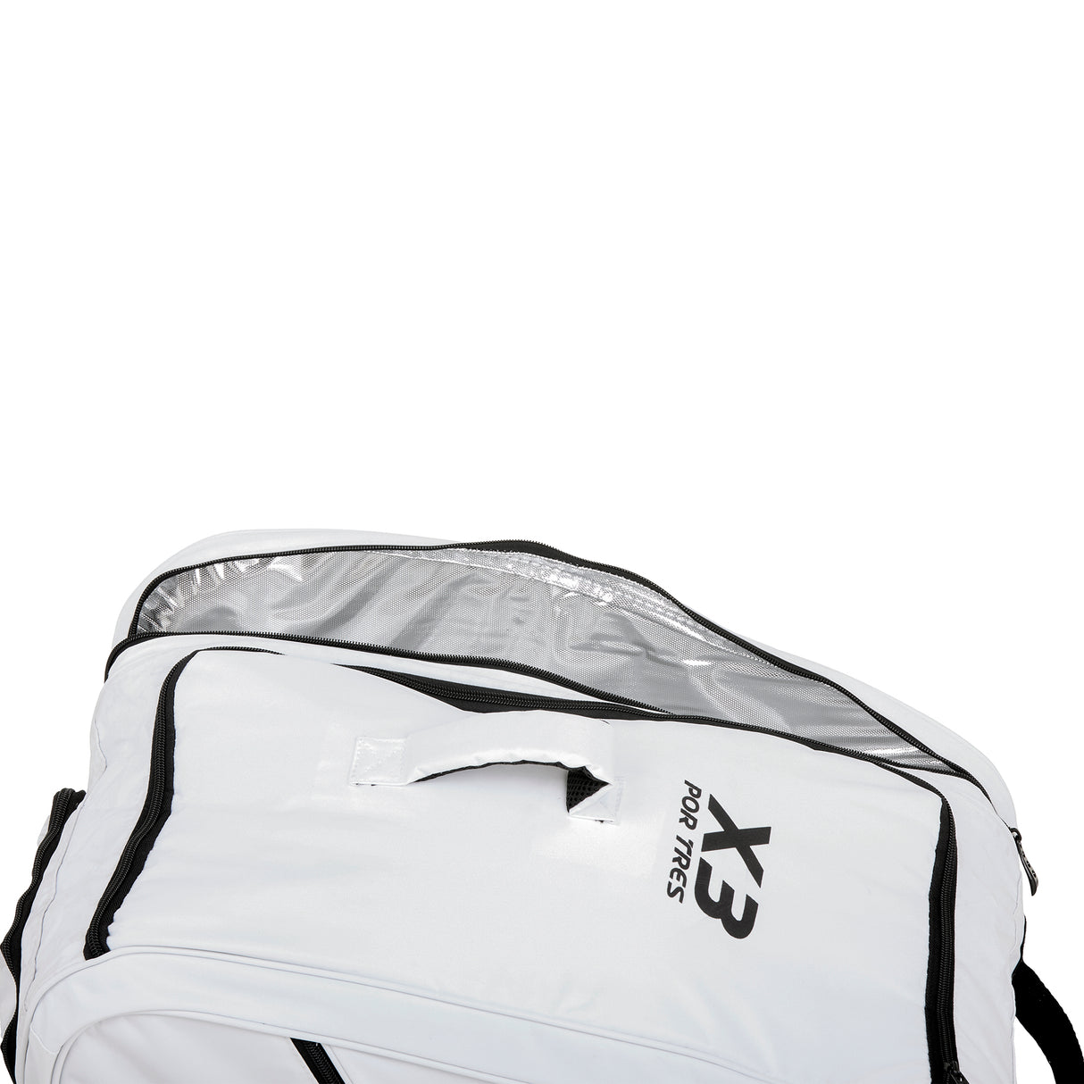 Borsone bianco e logo nero Bahia