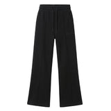 ALBERTA Nero - Pantalone felpa donna X3 Por Tres – modello a zampa