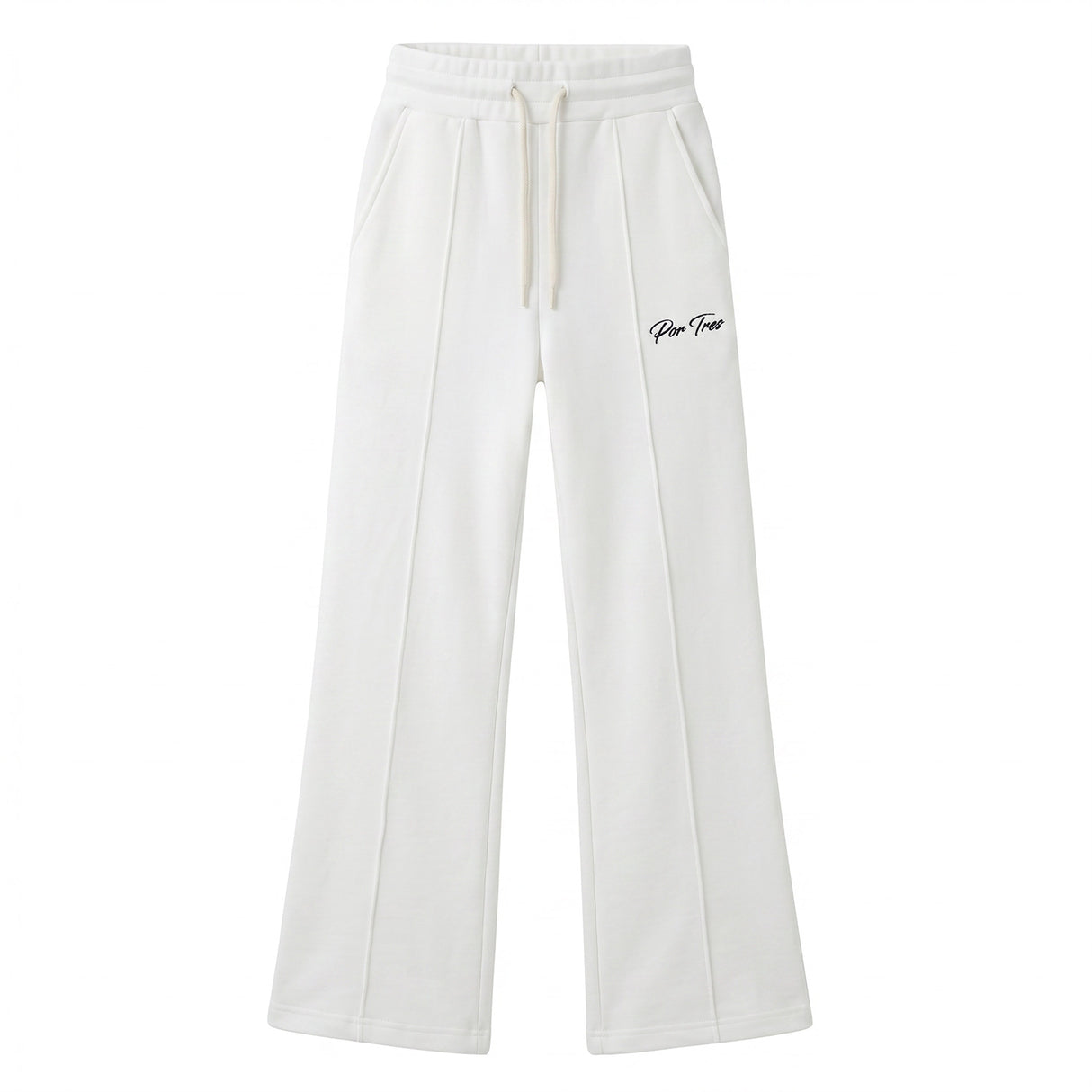 ALBERTA Off White - Pantalone felpa donna X3 Por Tres – modello a zampa